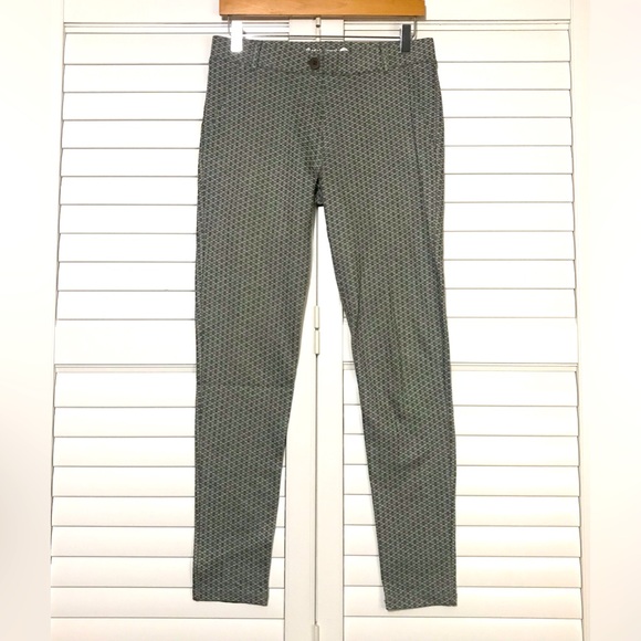 Betabrand Pants - Betabrand Gray Geometric Print Dress Yoga Skinny Pants Size Medium Long